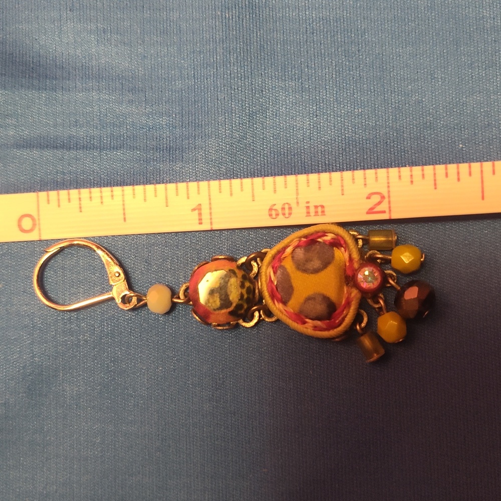 Ayala Bar Colorful Beaded Dangle Earrings NWOT - Picture 2 of 2
